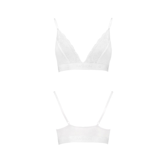 Эластичный топ с кружевом, белый Passion PS001 Top White, S