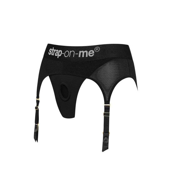 Трусы для страпона с подвязками для чулок Strap-On-Me Rebel Harness, XL