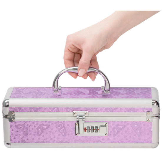 Кейс для хранения секс-игрушек с кодовым замком, фиолетовый PowerBullet Lockable Vibrator Case Purple