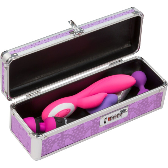 Кейс для хранения секс-игрушек с кодовым замком, фиолетовый PowerBullet Lockable Vibrator Case Purple