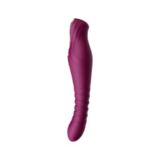 Смарт вибратор-пульсатор с кристаллом Swarovski, фиолетовый Zalo King Velvet Purple
