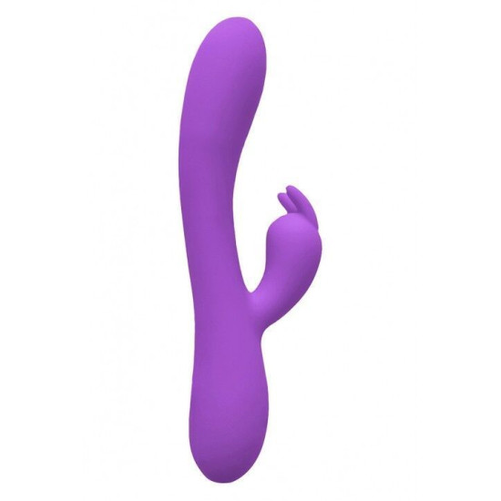 Вибратор-кролик с отростком с ушками и подогревом до 40 °C, фиолетовый Wooomy Gili-Gili Vibrator with Heat Purple