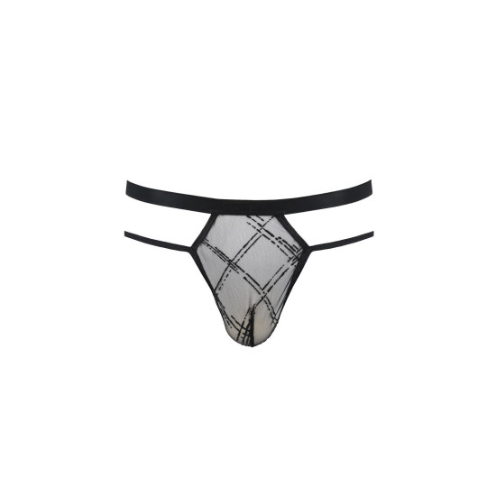 Мужские прозрачные стринги из сетки, черные Passion 029 Thong Collin Black, XXL/XXXL
