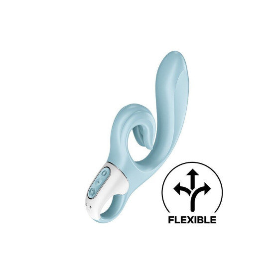Вибратор-кролик с тройным отростком, голубой Satisfyer Love Me Blue