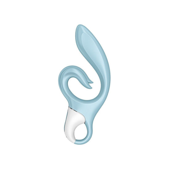 Вибратор-кролик с тройным отростком, голубой Satisfyer Love Me Blue