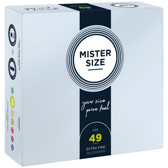 Презервативы для пениса длиной 9,5–10 см, 36 шт Mister Size - pure feel 49