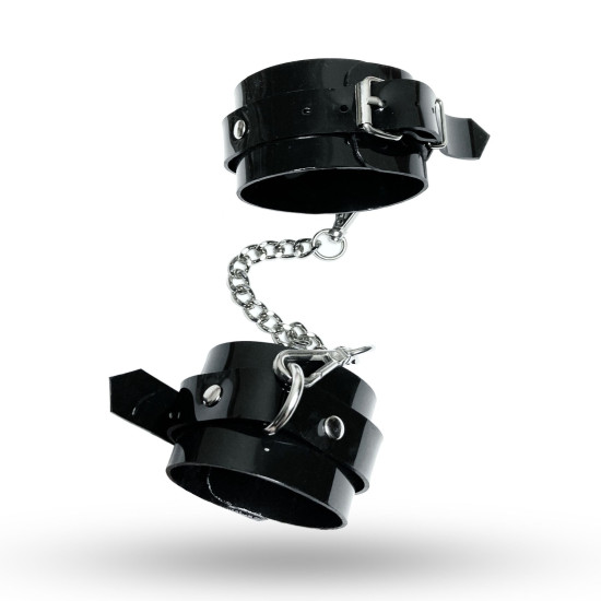 БДСМ наручники з ПВХ, чорні Feral Feelings Hand Restraints Black