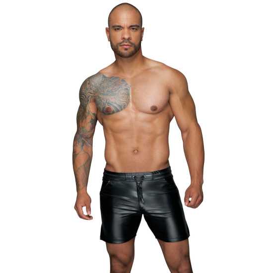 Мужские шорты из материала с мокрым эффектом Noir Handmade H061 Powerwetlook Shorts, L