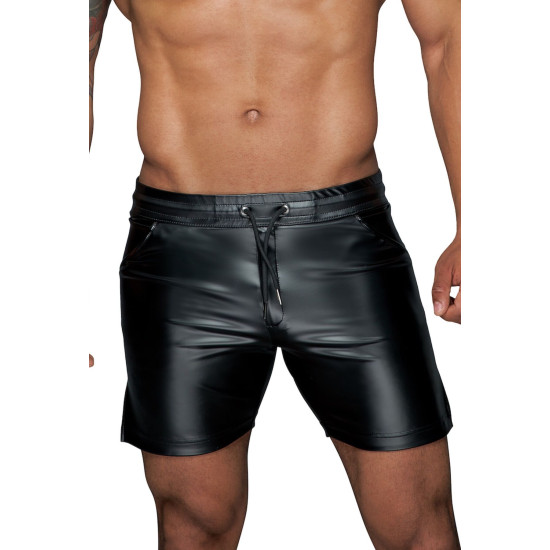 Мужские шорты из материала с мокрым эффектом Noir Handmade H061 Powerwetlook Shorts, L