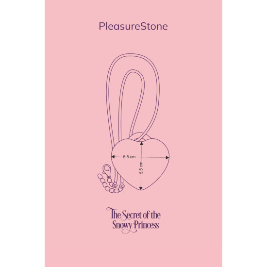 Міні-вібратор «Сердечко» на шнурку, 9 режимів, блакитний FairyGasm PleasureStone Blue