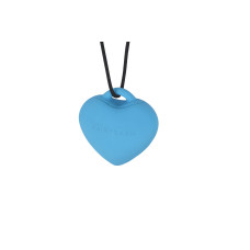 Мини-вибратор «Сердечко» на шнурке, 9 режимов, голубой FairyGasm PleasureStone Blue