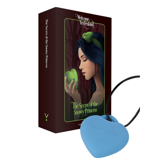 Міні-вібратор «Сердечко» на шнурку, 9 режимів, блакитний FairyGasm PleasureStone Blue