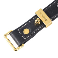 Кожаный ошейник с поводком, черный Lockink Sevanda Love Heart Butterfly Leather Collar Set Black