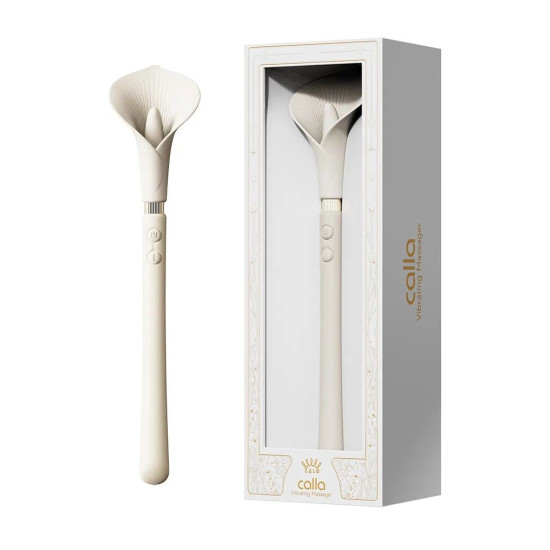 Вібромасажер у вигляді квітки, білий Zalo Calla Ivory White