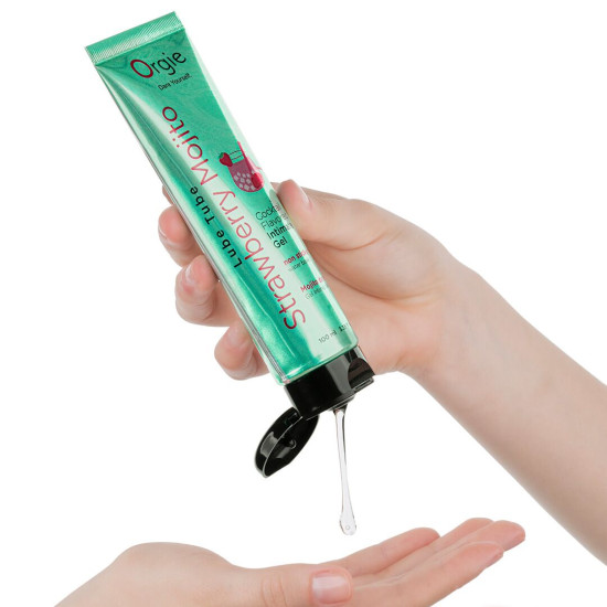 Лубрикант на водній основі зі смаком полуничного мохіто Orgie Lube Tube Strawberry Mojito, 100 ml