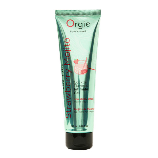 Лубрикант на водній основі зі смаком полуничного мохіто Orgie Lube Tube Strawberry Mojito, 100 ml