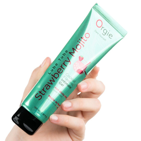 Лубрикант на водній основі зі смаком полуничного мохіто Orgie Lube Tube Strawberry Mojito, 100 ml