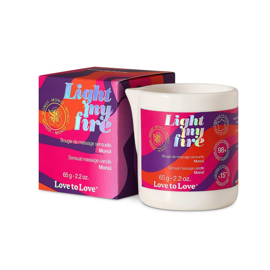 Масажна свічка з ароматом моноі Love To Love Light My Fire Monoi, 65 ml