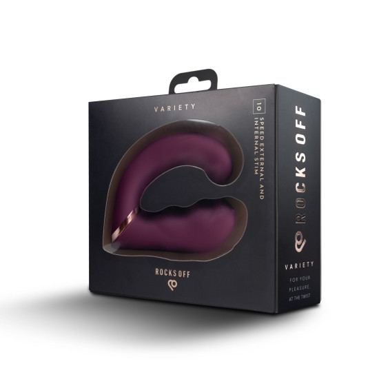 Вибратор для точки G, бордовый Rocks Off Gemini Burgundy