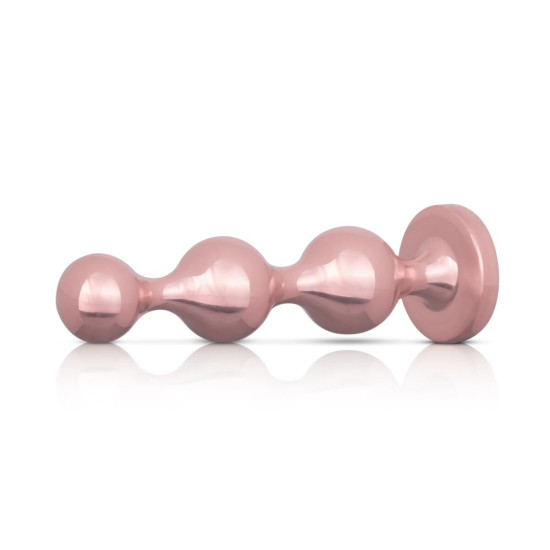 Набор металлических анальных пробок, 3 шт Rosy Gold Metal Butt Plug Set 3 Pieces