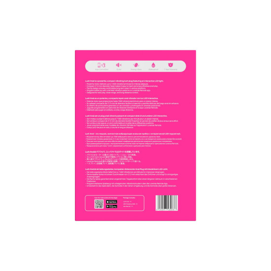 Дуже потужна анальна смарт-вібропробка з Led-підсвічуванням Lovense Lush Anal