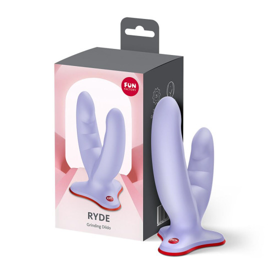 Двойной фаллоимитатор, гибкие стволы, присоска, фиолетовый Fun Factory RYDE Purple