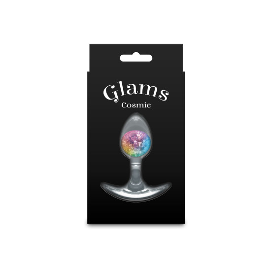 Анальна пробка, райдужна NS Novelties Cosmic Glams - Rainbow, Small