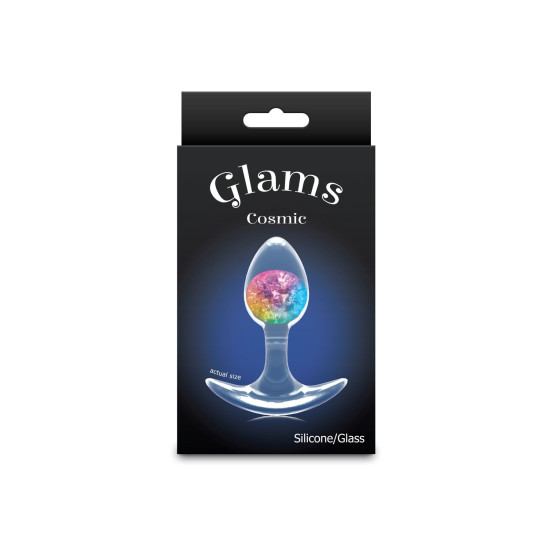 Анальна пробка, райдужна NS Novelties Cosmic Glams - Rainbow, Small