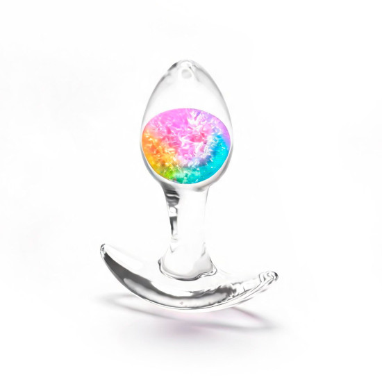 Анальна пробка, райдужна NS Novelties Cosmic Glams - Rainbow, Small
