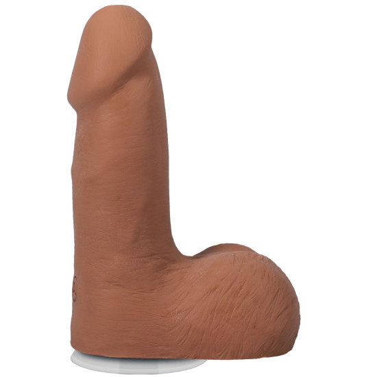 Фаллоимитатор с мошонкой, длина 12.7 см Doc Johnson The Realistic Cock ULTRASKYN - 5 Inch with Balls Caramel