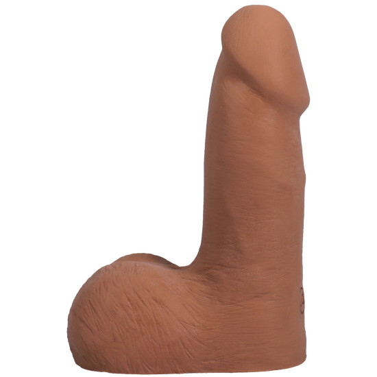 Фаллоимитатор с мошонкой, длина 12.7 см Doc Johnson The Realistic Cock ULTRASKYN - 5 Inch with Balls Caramel