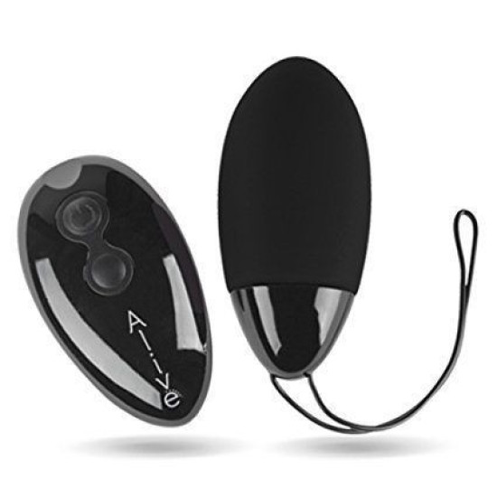 Віброяйце чорного кольору потужне з пультом ДК Alive Magic Egg Max Black Black