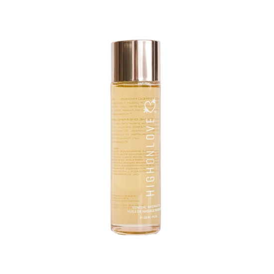 Массажное масло с маслом семян конопли и ароматом мартини HighOnLove Massage Oil Lychee Martini, 120 ml