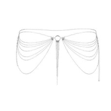 Украшение для тела - цепочка-трусики или лиф, серебристая Bijoux Indiscrets Magnifique Waist Chain Silver