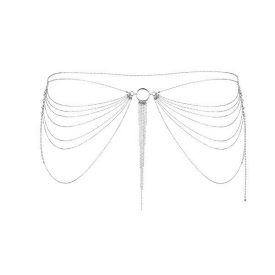 Украшение для тела - цепочка-трусики или лиф, серебристая Bijoux Indiscrets Magnifique Waist Chain Silver