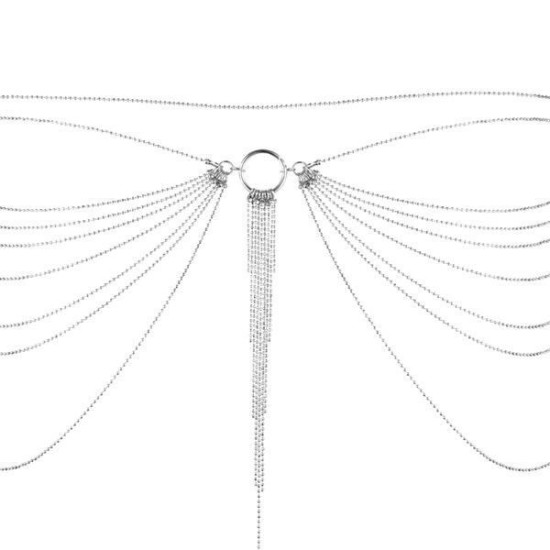 Украшение для тела - цепочка-трусики или лиф, серебристая Bijoux Indiscrets Magnifique Waist Chain Silver