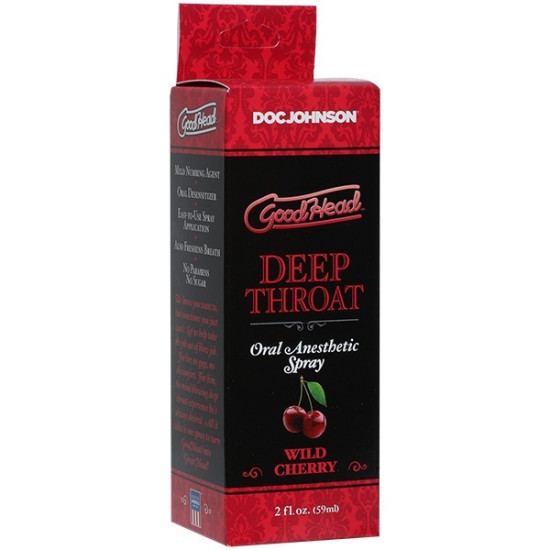 Спрей для глубокого минета со вкусом вишни Doc Johnson GoodHead DeepThroat Spray Wild Cherry, 59 ml