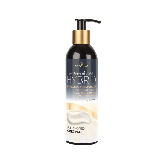 Водно-силиконовая смазка, без сахара, подходит для оральных ласк Sensuva Hybrid Formula, 240 ml