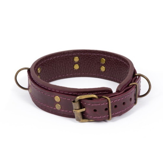 Премиум ошейник из натуральной кожи в подарочной упаковке, фиолетовый Lovecraft Premium Collar Purple, S