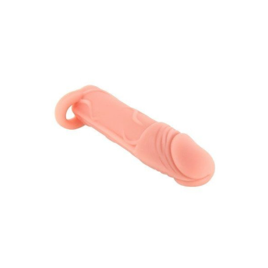 Насадка на член с открытой головкой и кольцом для мошонки Real Body Real Extender HUGY
