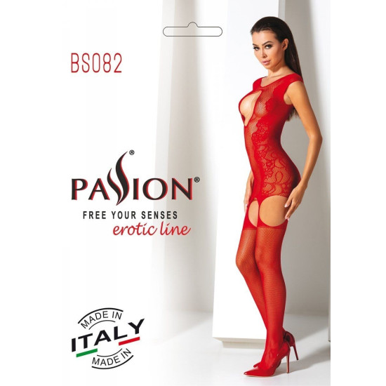 Бодистокинг, красный Passion BS082 Red