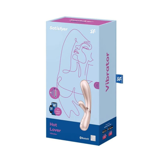 Смарт-вібратор-кролик з підігрівом, сріблястий Satisfyer Hot Lover Silver