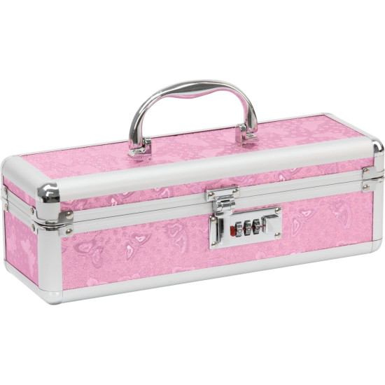 Кейс для хранения секс-игрушек с кодовым замком, розовый PowerBullet Lockable Vibrator Case Pink