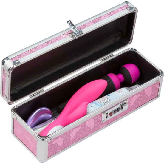 Кейс для хранения секс-игрушек с кодовым замком, розовый PowerBullet Lockable Vibrator Case Pink