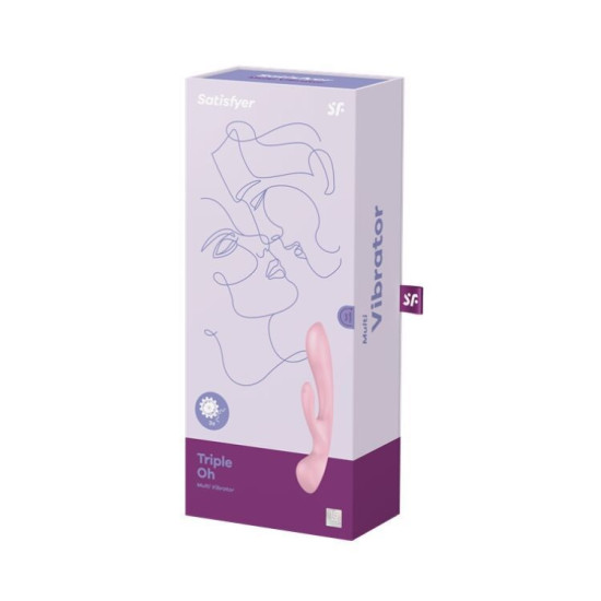 Вібратор-кролик, рожевий Satisfyer Triple Oh Pink