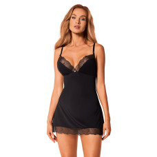 Сорочка і трусики з ефектом омбре, рожеві Obsessive Bella Rou Chemise & Thong, XL/2XL
