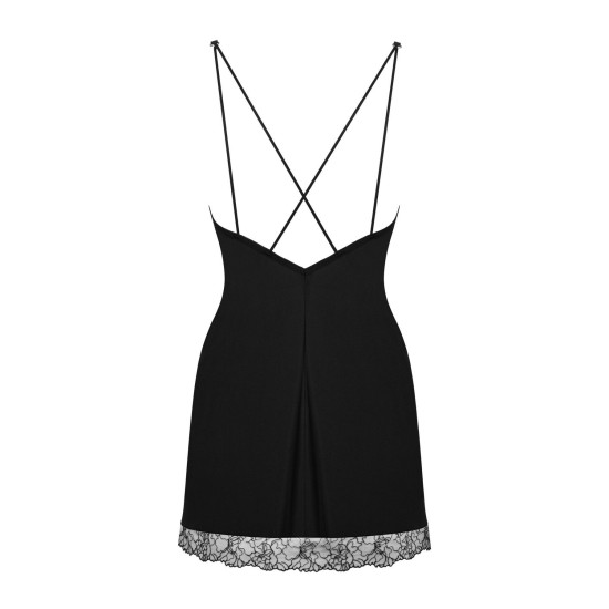 Сорочка и трусики с эффектом омбре, розовые Obsessive Bella Rou Chemise & Thong, XL/2XL