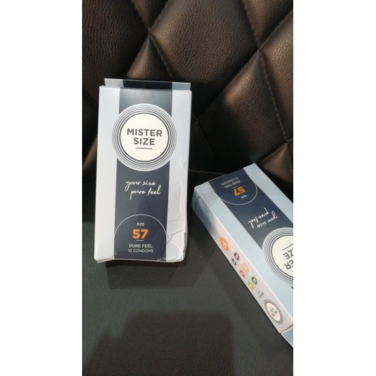 Презервативы Mister Size - pure feel - 57 (10 condoms), толщина 0,05 мм (мятая упаковка!!!)