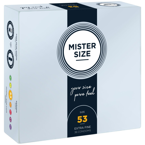 Презервативы для пениса длиной 10–11,3 см, 36 шт Mister Size - pure feel 53