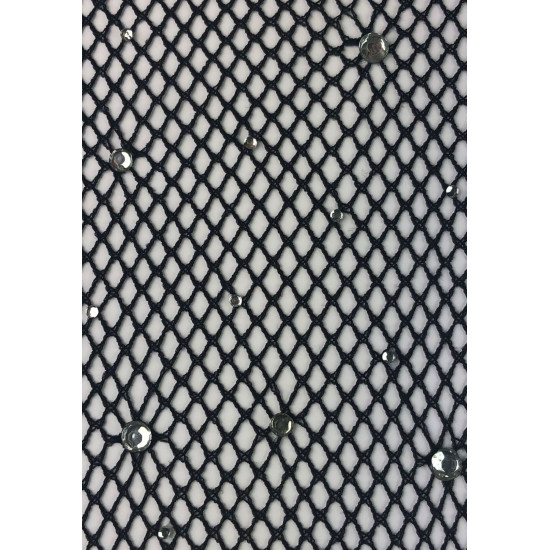 Колготки из мелкой сетки со стразами, чёрные Leg Avenue Rhinestone Micro Net Tights Black, One Size
